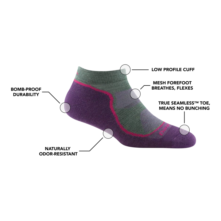 Buy 👍 Darn Tough 👩 Women's Light Hiker No Show Lightweight Hiking Sock 🧦 Socks 😉 5 Darn Tough Women's Light Hiker No Show Lightweight Hiking Sock Socks