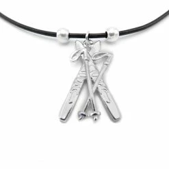 Lilo Collections Skis And Poles Necklace Accessories