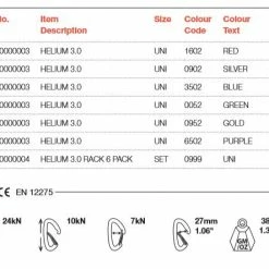 Non-locking Carabiners Wild Country Helium 3.0 Wiregate Carabiner - All Colors